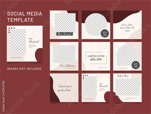 Design Social Media Template Feed Puzzle