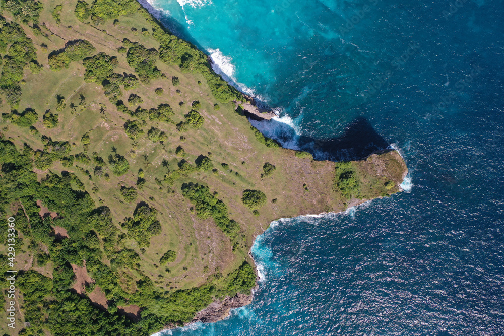 View drone Blue ocean