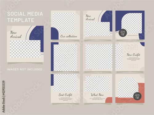 Template Social Media Puzzle Post Design