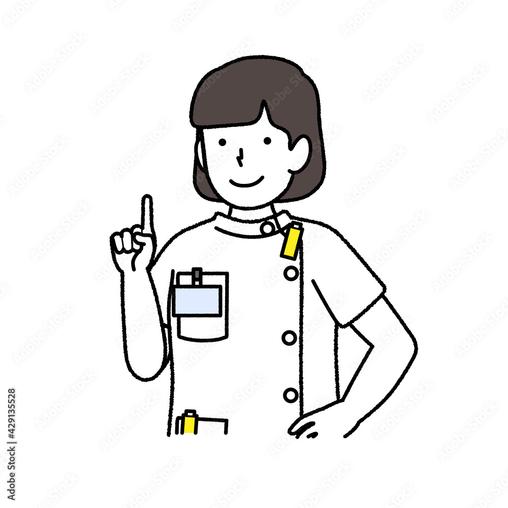 X-ray technician pointing a finger: Female X-ray technician pointing a finger: Female