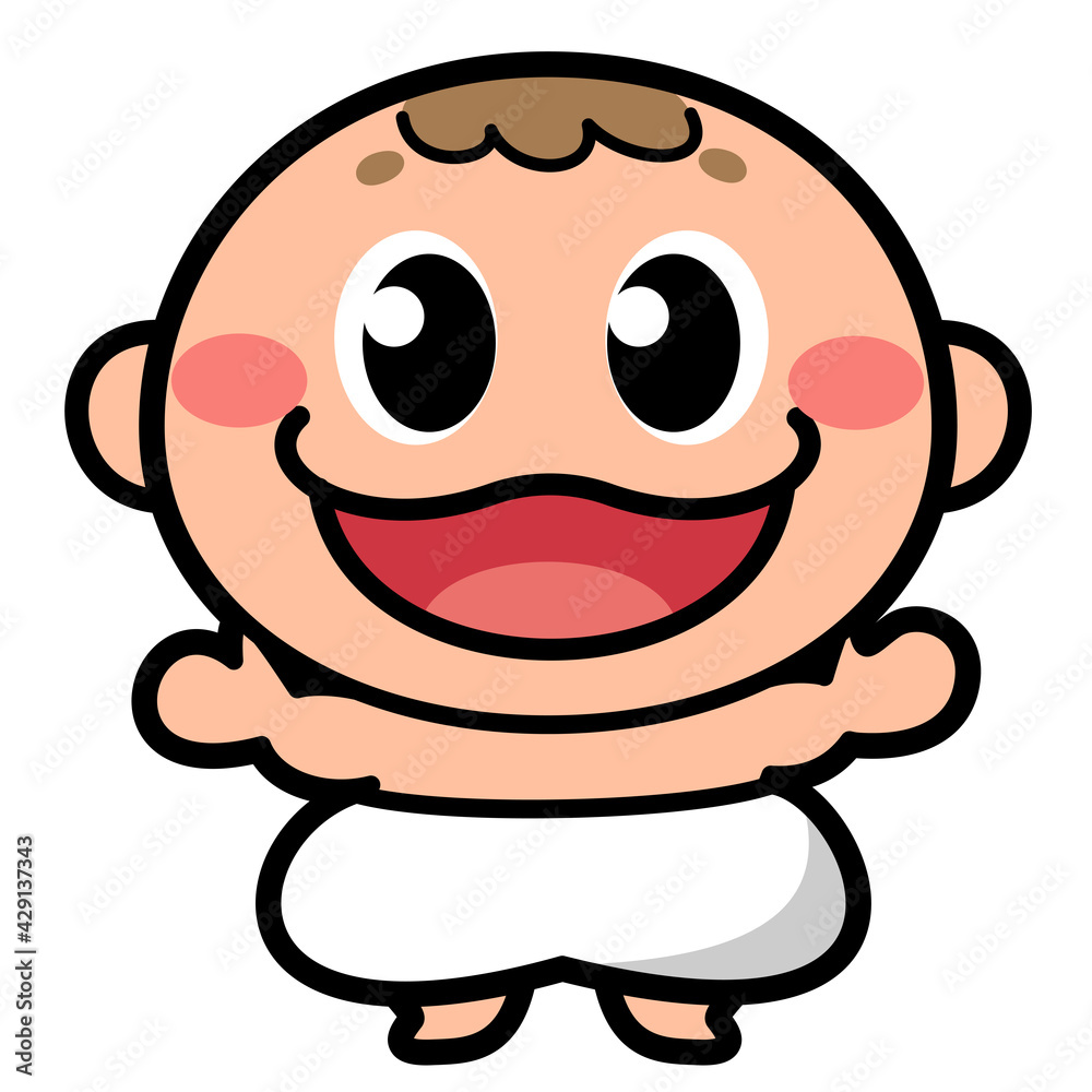 赤ちゃん ベビー 赤ん坊 乳児 イラスト素材 Stock Vector Adobe Stock