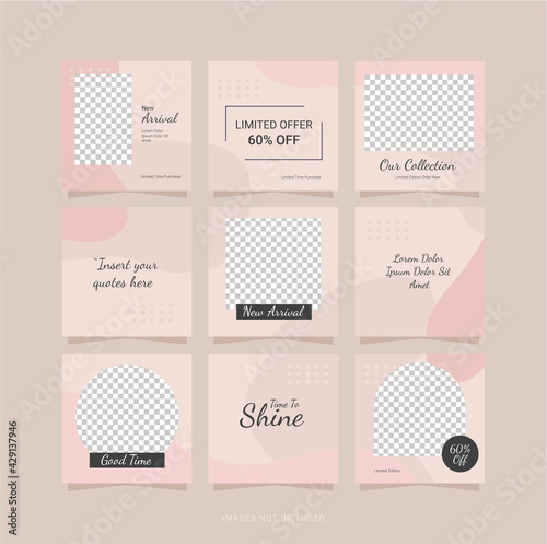 Template Puzzle Post Fashion Women Design