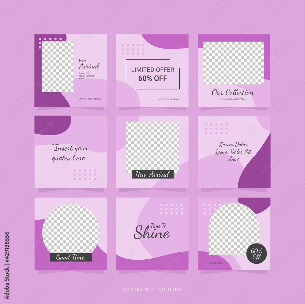 Feed Template Fashion Women Design Puzzle Feed Template Fashion Women Design Puzzle