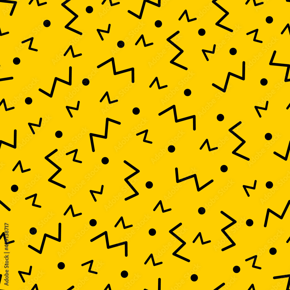 Seamless pattern with zig zag and rounds. Vector. Seamless pattern with zig zag and rounds. Vector.