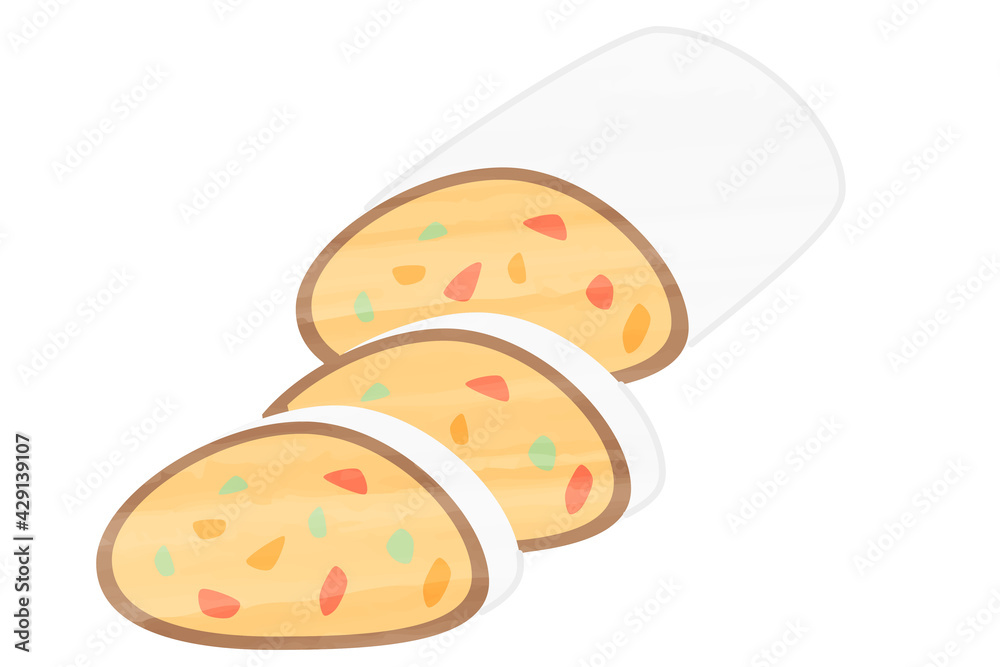 Stollen Germany Christmas food icon Stollen Germany Christmas food icon