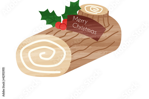Bush de Noel cake simple cute icon