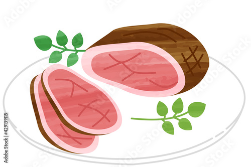 Roast beef party restaurant icon
