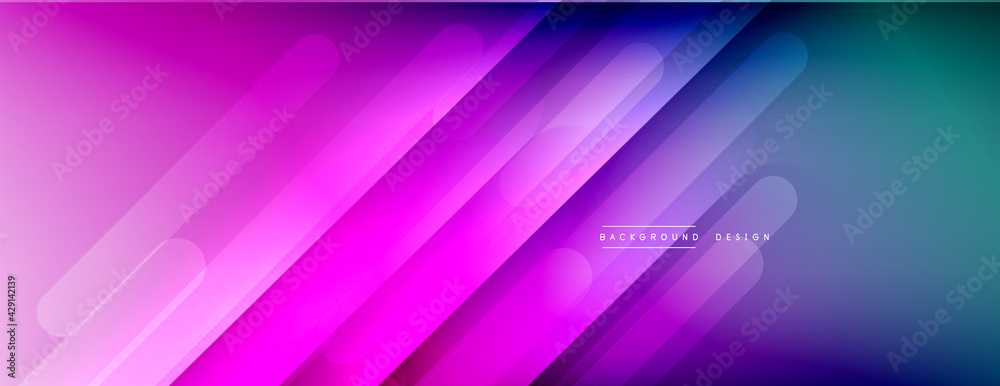 Fototapeta premium Dynamic lines abstract background. 3D shadow effects and fluid gradients. Modern overlapping forms