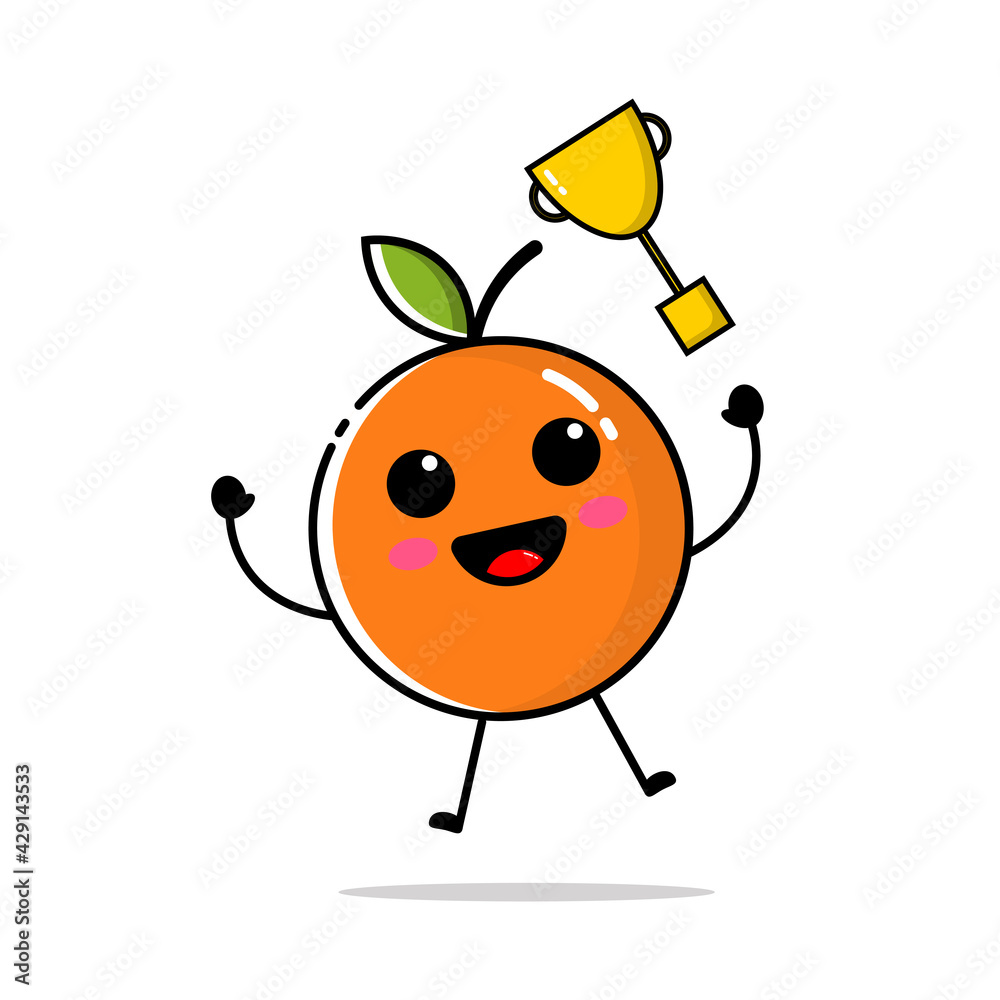 Obraz premium trophy-winning orange character design