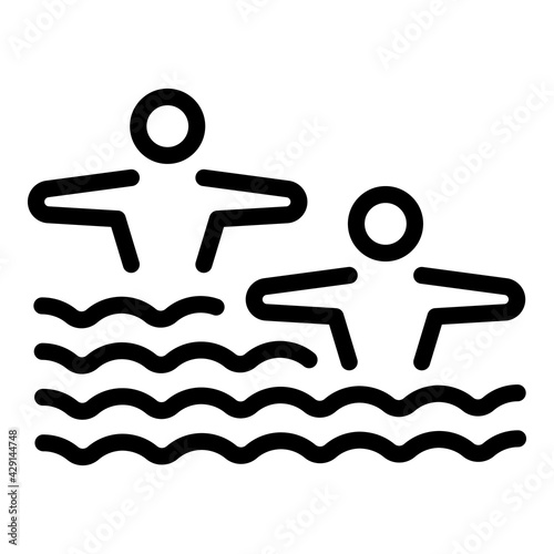 Synchro dance swim icon. Outline Synchro dance swim vector icon for web design isolated on white background