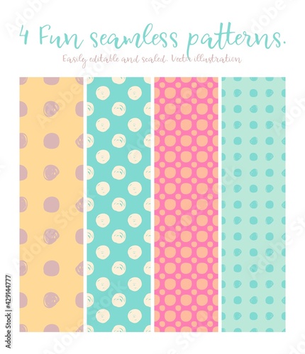 Set of cute seamless patterns