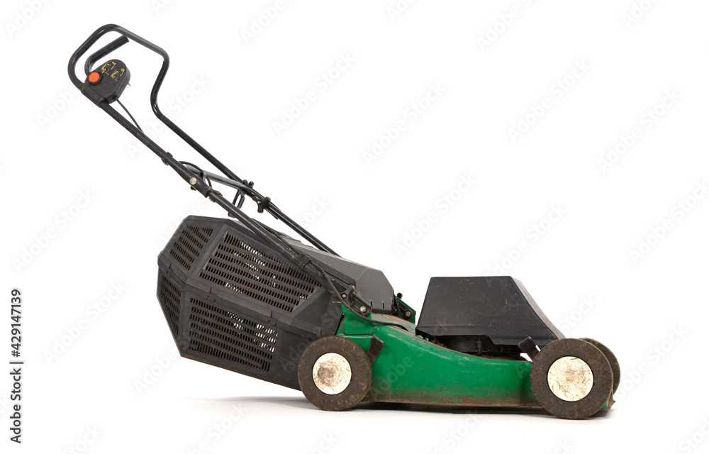 Old green lawn mower Old green lawn mower
