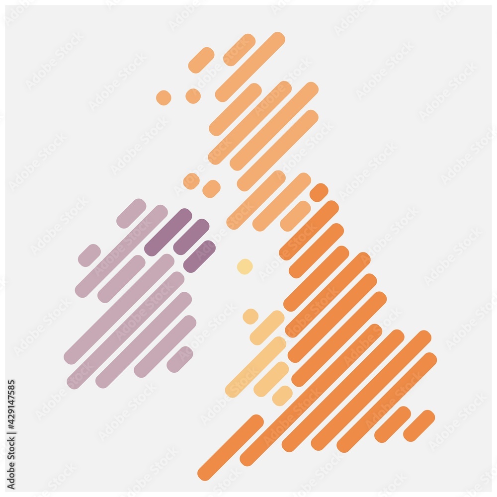 Obraz premium Simplicity modern abstract geometry United Kingdom map.