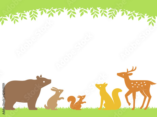 森の動物達のフレーム