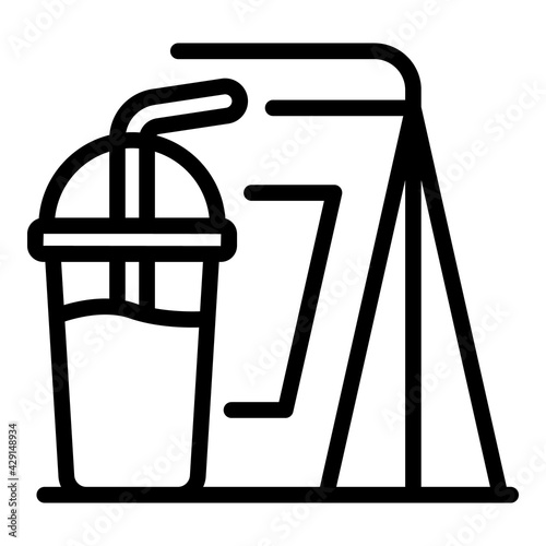 Takeout lunch icon. Outline Takeout lunch vector icon for web design isolated on white background