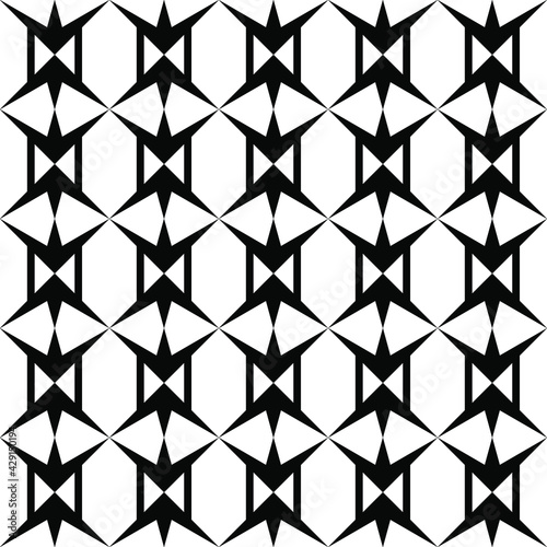 seamless black and white pattern with the image of periodically repeating shapes for printing on fabrics or packaging and for interior decoration