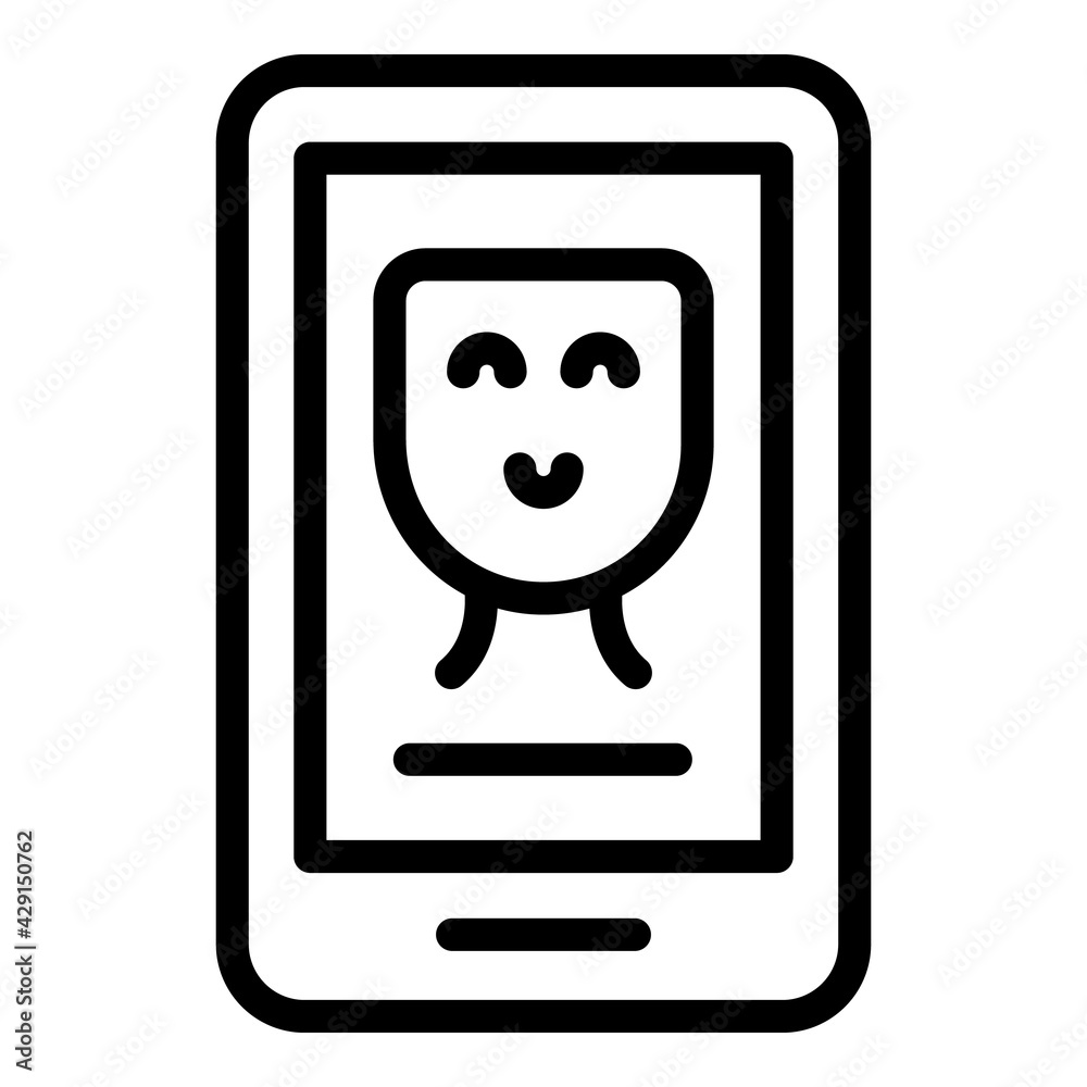 Online consumer icon. Outline Online consumer vector icon for web design isolated on white background Online consumer icon. Outline Online consumer vector icon for web design isolated on white background