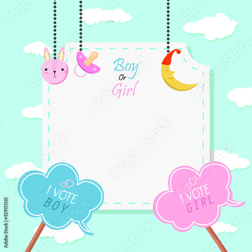 baby shower card with child