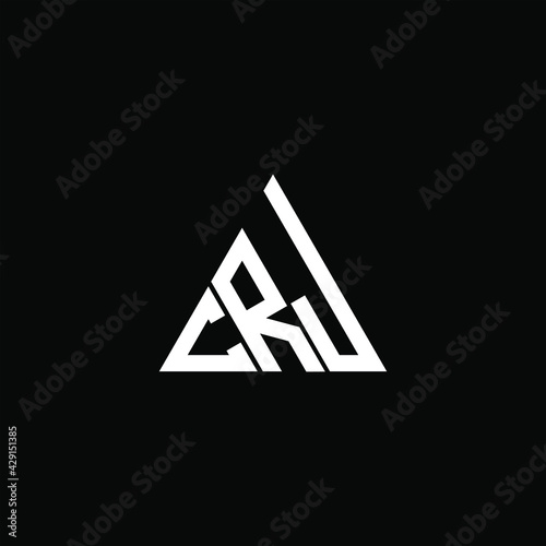 C R J letter logo creative design. CRJ icon