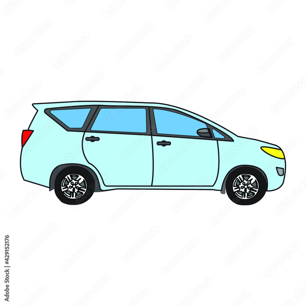 Modern car vehicle sideview vector illustration graphic design.