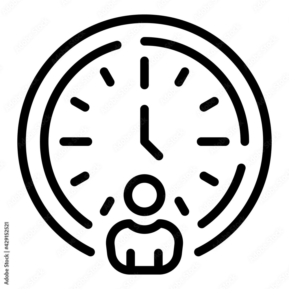 Student time icon. Outline Student time vector icon for web design isolated on white background Student time icon. Outline Student time vector icon for web design isolated on white background
