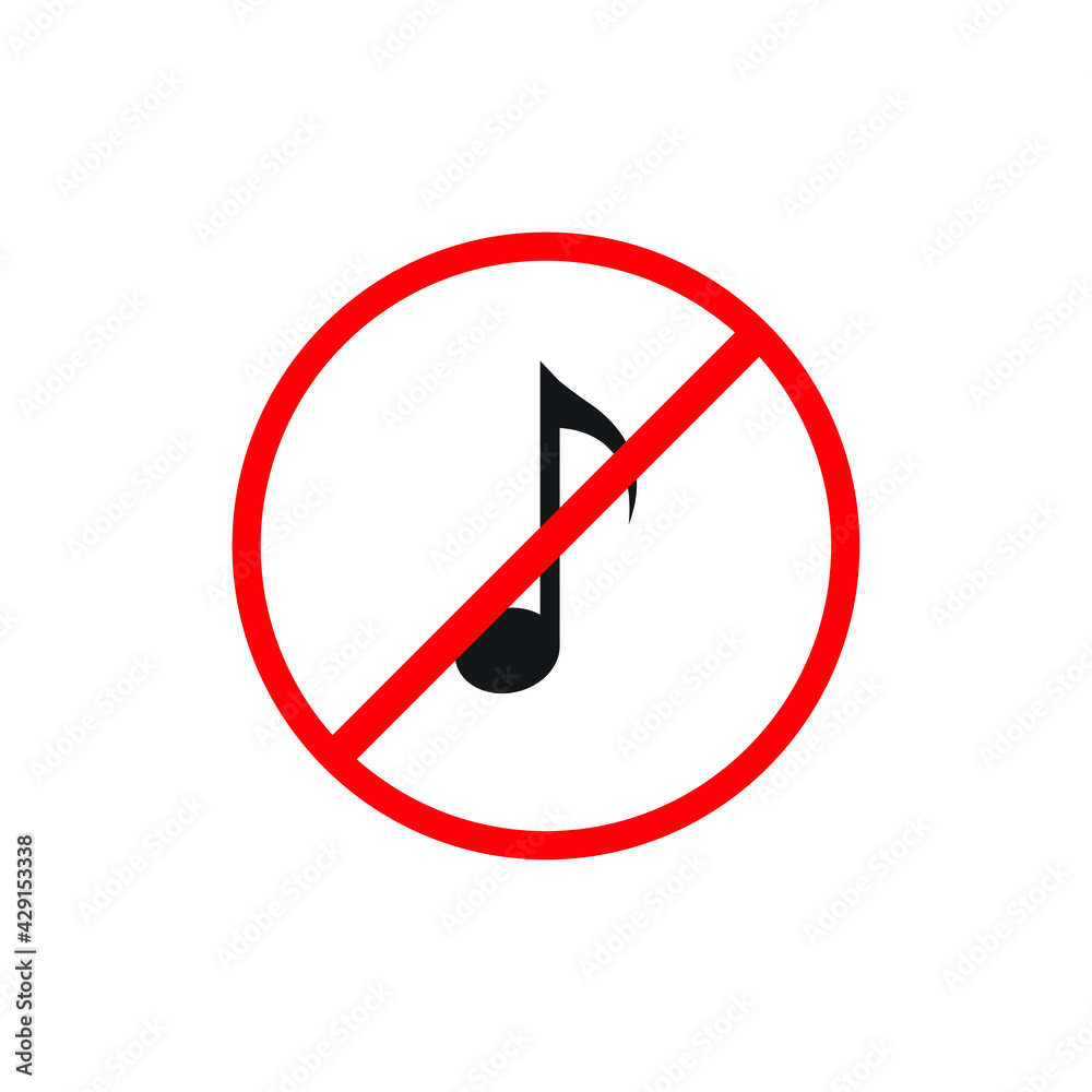 No music note icon design. vector illustration No music note icon design. vector illustration