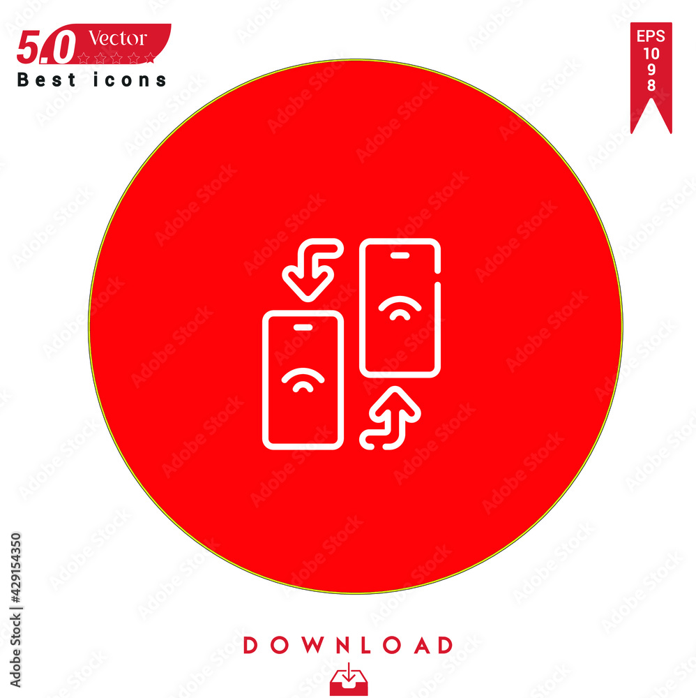 Outline connect icon. connect icon vector isolated on Red background. Graphic design, nuclear element icons, mobile application, logo, user interface. EPS 10 format vector Outline connect icon. connect icon vector isolated on Red background. Graphic design, nuclear element icons, mobile application, logo, user interface. EPS 10 format vector