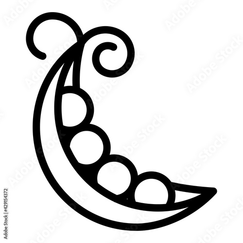 Peas protein icon. Outline Peas protein vector icon for web design isolated on white background