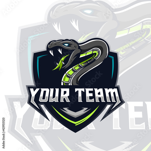 Viper snake Logo esport for gaming template