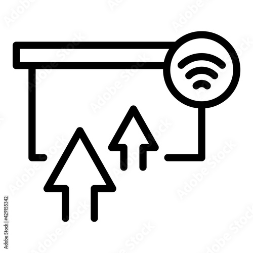 Wireless gate icon. Outline Wireless gate vector icon for web design isolated on white background