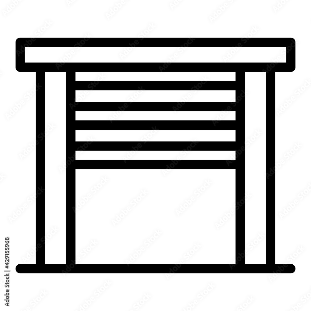 Click automatic gate icon. Outline Click automatic gate vector icon for web design isolated on white background Click automatic gate icon. Outline Click automatic gate vector icon for web design isolated on white background