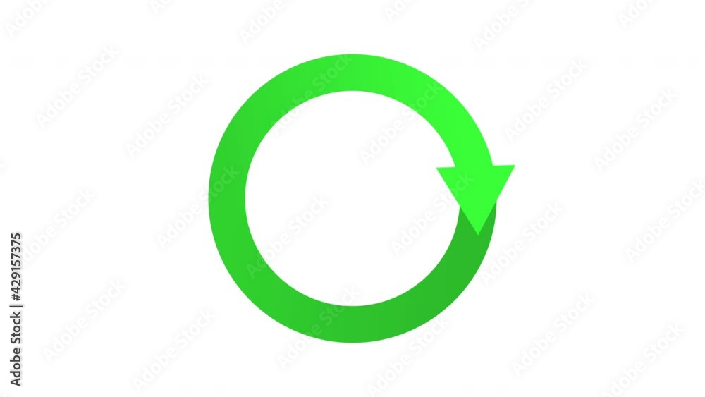 Colourful Rotating Recycle or Cycle Symbol with one arrow Animation on White Background and Green Screen.mov Colourful Rotating Recycle or Cycle Symbol with one arrow Animation on White Background and Green Screen.mov