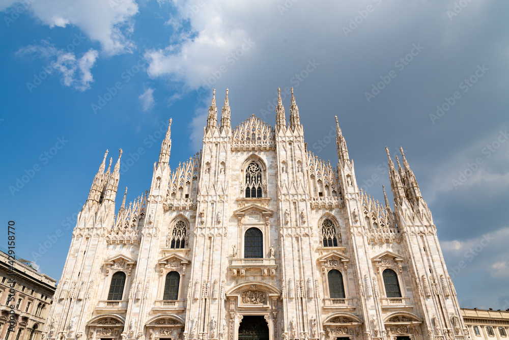 The famous Cathedral of Milan, Italy (also known as 