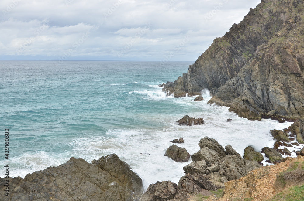 The coast of the Pacific ocean