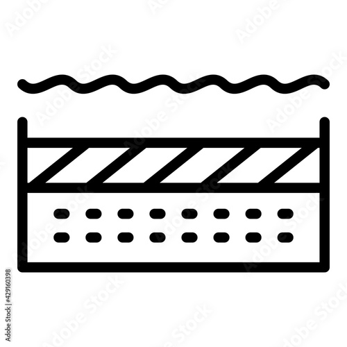 Water filtration laboratory icon. Outline Water filtration laboratory vector icon for web design isolated on white background