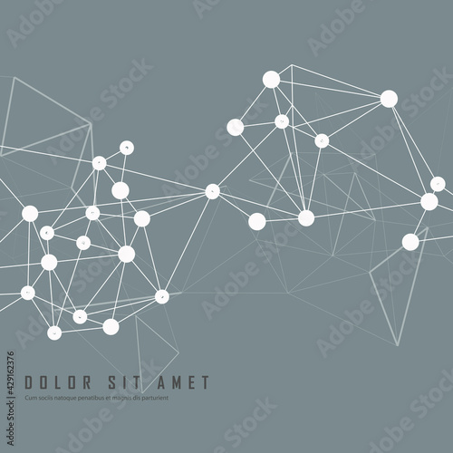 Modern icon for medical design. Abstract technology background. Chemical laboratory research