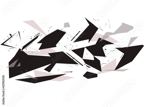 Geometric pattern from colored shapes isolated on white background. Abstract camo. Racing background. Vinyl print and decal. Template for design. Vector illustration