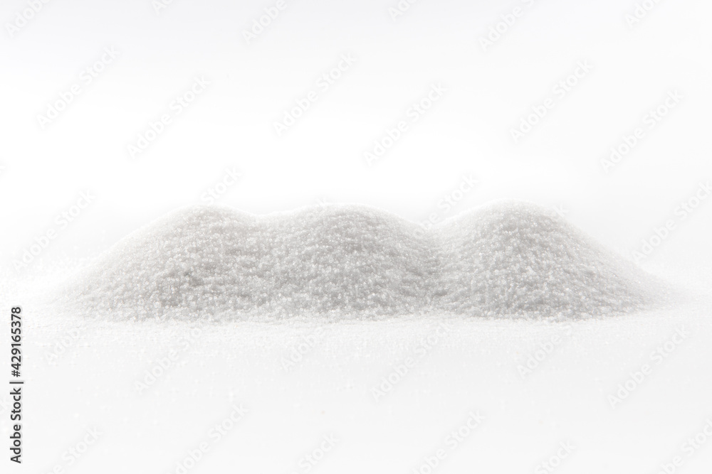 Fototapeta heap of salt isolated on white background with clipping path
