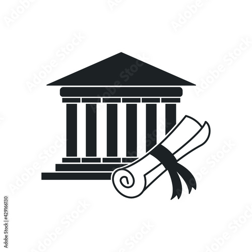Ministry of education icon set. university illustration sign collection. school symbol