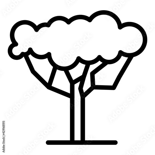 Safari tree icon. Outline Safari tree vector icon for web design isolated on white background