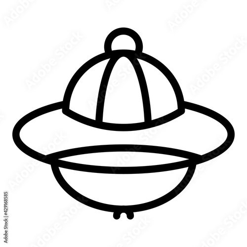 Safari hat icon. Outline Safari hat vector icon for web design isolated on white background