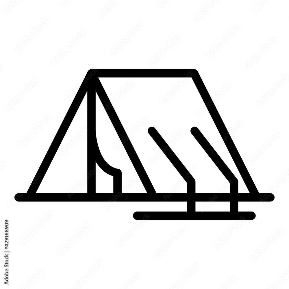Safari wild tent icon. Outline Safari wild tent vector icon for web design isolated on white background Safari wild tent icon. Outline Safari wild tent vector icon for web design isolated on white background