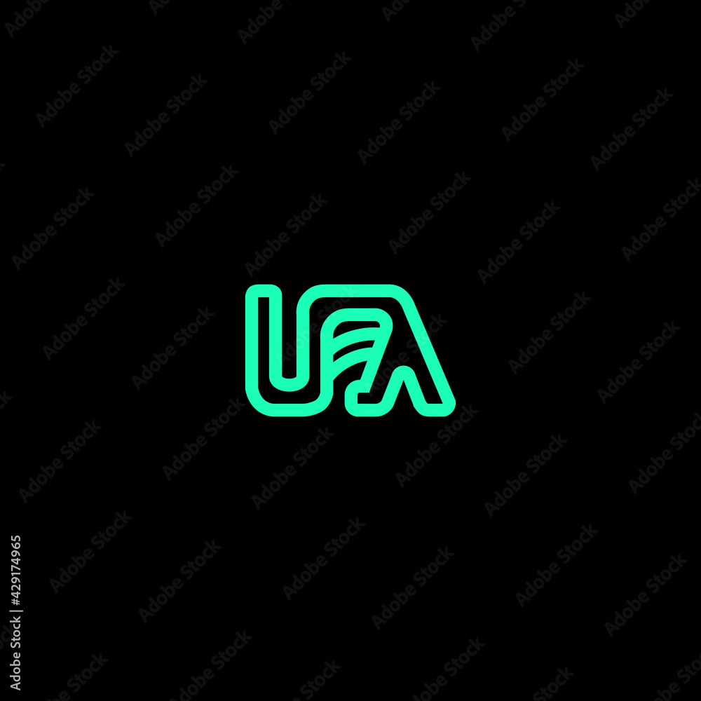U & F & A Letter logo design vector element with Business card U & F & A Letter logo design vector element with Business card