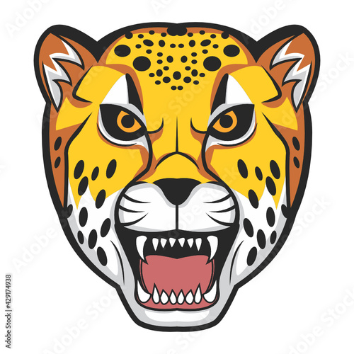 Cheetach , Wild Animal From Savana Africa - Vector Illustration