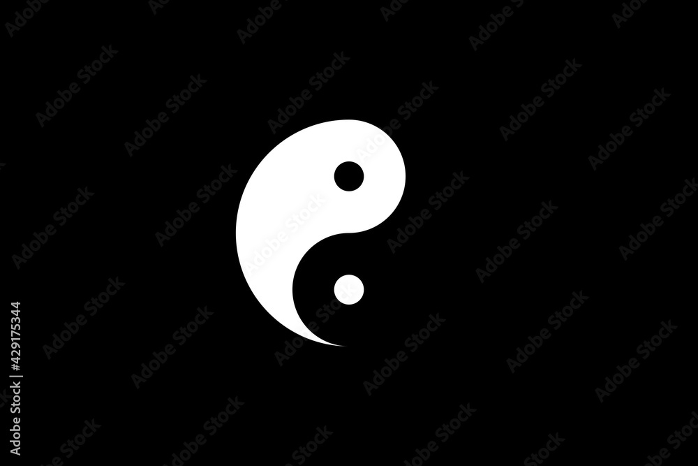 Taoism Yin Yang symbol on black background, traditional Chinese philosophy Tao religion, abstract Tai Chi harmony concept Taoism Yin Yang symbol on black background, traditional Chinese philosophy Tao religion, abstract Tai Chi harmony concept