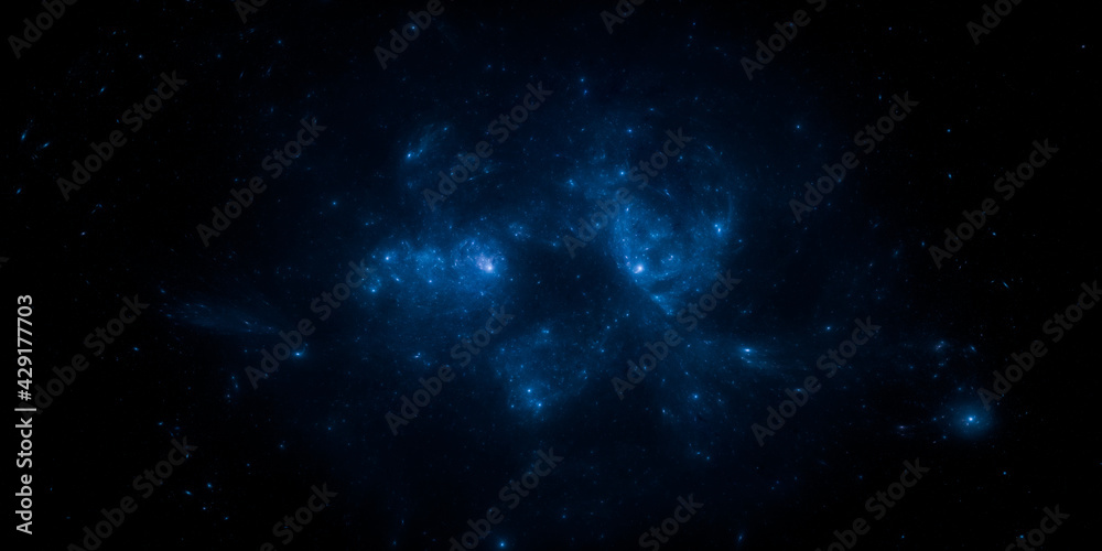 Obraz premium Banner Star field background . Starry outer space background texture . Colorful Starry Night Sky Outer Space background. 3D illustration