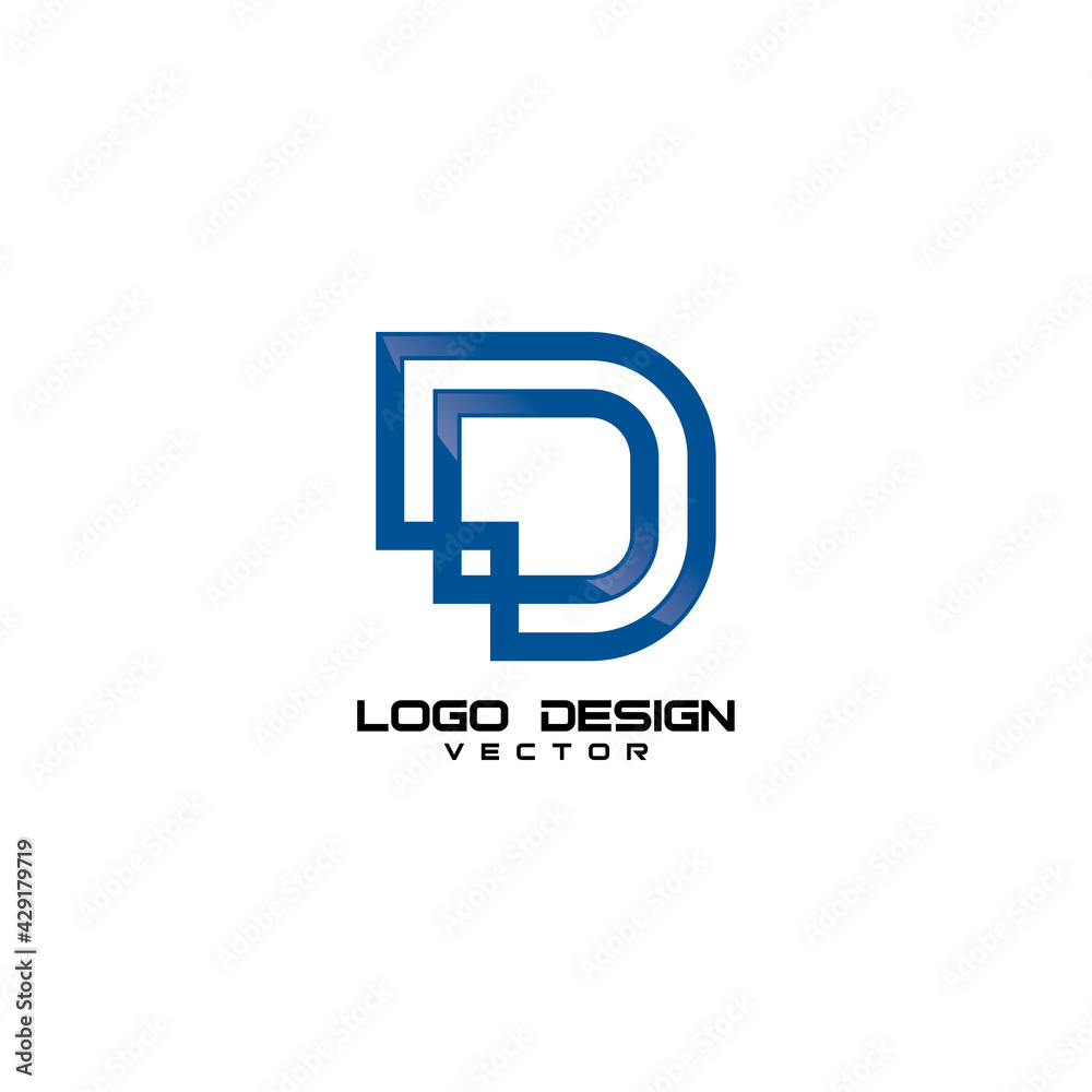 D Letter Linear Logo Template Vector D Letter Linear Logo Template Vector