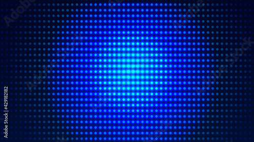 Dot white blue pattern screen led light gradient texture background. Abstract technology big data digital background. 3d rendering. © Papapig