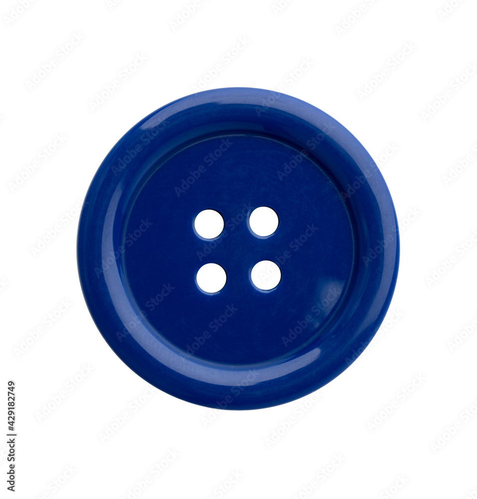 Large plastic clothes button isolated on white background Large plastic clothes button isolated on white background