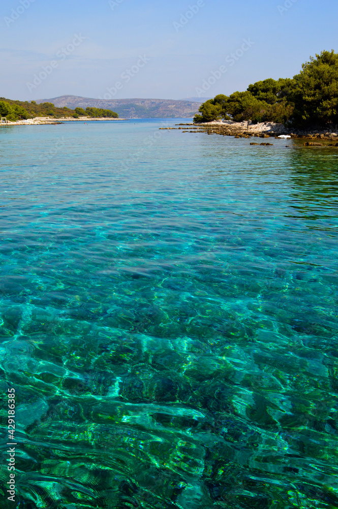 A picture of the sea from one of the many islands that can be reached from Split in Croatia.